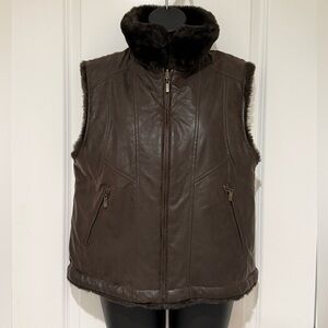 Giacca Reversible Faux Fur Leather Vest